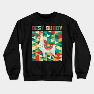 Best Buddy Llama Crewneck Sweatshirt